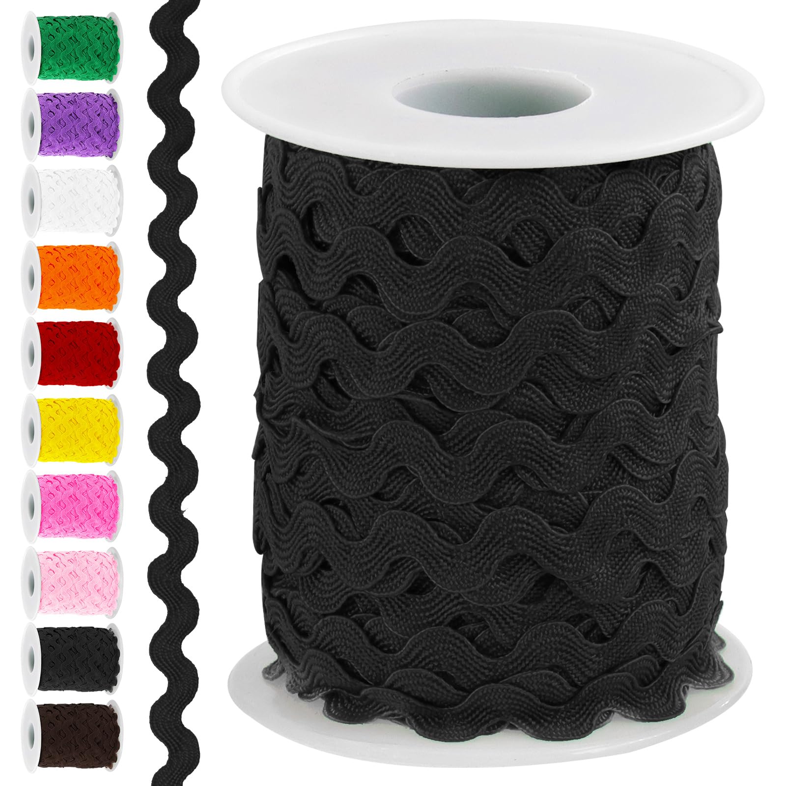 Amazon.com: Swpeet 1 Roll 27 Yard Black Rick Rack Trim